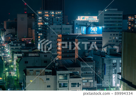 從酒店窗外眺望岐阜站周邊夜景 89994334