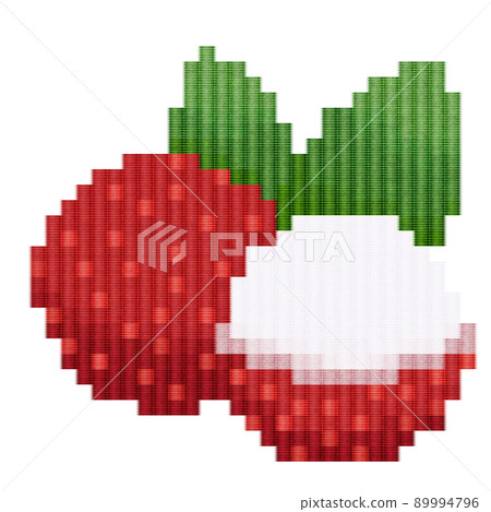 Lychee dot embroidery style illustration transparent 32 × 32 89994796