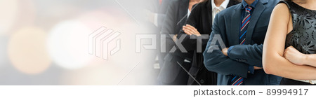 Successful business people standing together widen out 89994917