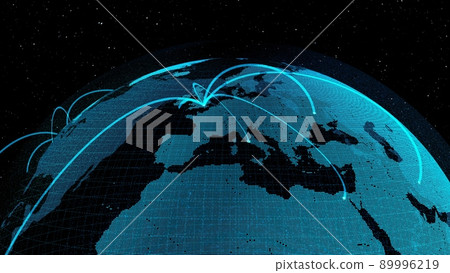 Global network and internet connection in orbital earth globe Global network and internet connection in orbital earth globe 89996219