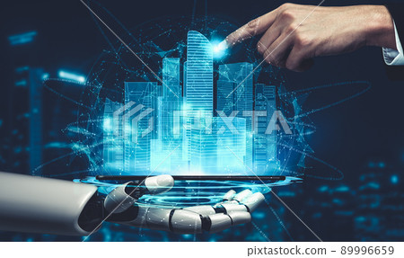 Future artificial intelligence and machine learning for AI droid robot or cyborg Future artificial intelligence and machine learning for AI droid robot or cyborg 89996659