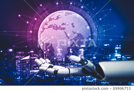 Future artificial intelligence and machine learning for AI droid robot or cyborg Future artificial intelligence and machine learning for AI droid robot or cyborg 89996753