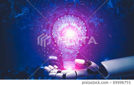 Future artificial intelligence and machine learning for AI droid robot or cyborg Future artificial intelligence and machine learning for AI droid robot or cyborg 89996755