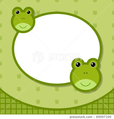 Greeting card template with Frog 89997100