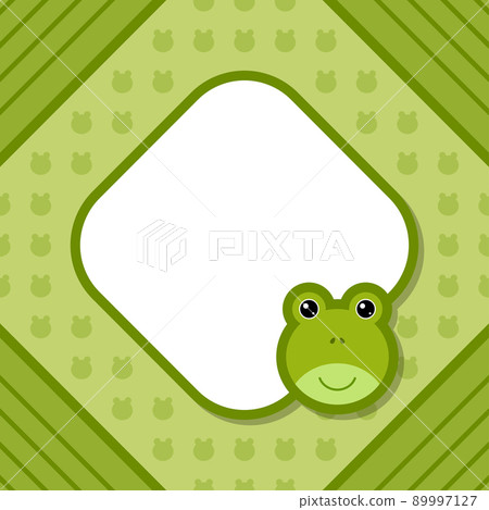 Greeting card template with Frog Greeting card template with Frog 89997127