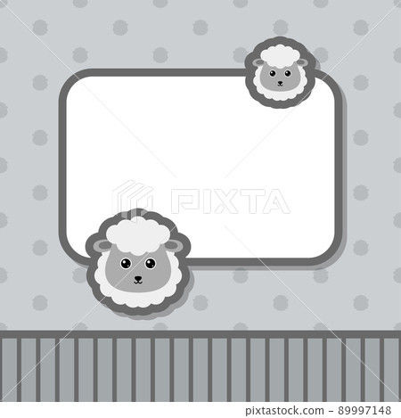 Greeting card template with Sheep Greeting card template with Sheep 89997148