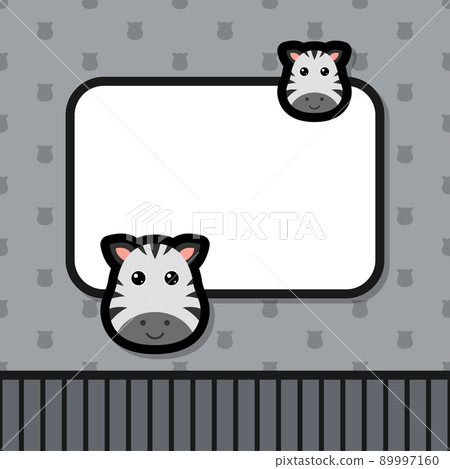 Greeting card template with Zebra 89997160