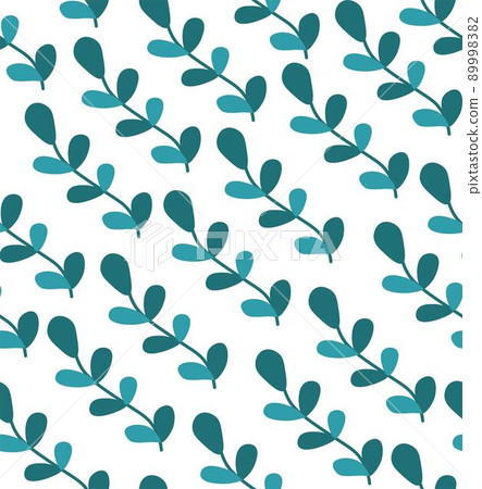 Branches and twigs with foliage and leaves print 89998382