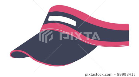 Summer cap with visor, headwear accessory vector Summer cap with visor, headwear accessory vector 89998415