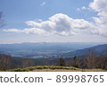 從山頂看到的伊那山谷和南阿爾卑斯山 89998765