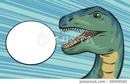 Portrait illustration of raptor head in pop art style Portrait illustration of raptor head in pop art style 89999080