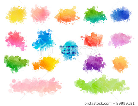 水彩矢量飛濺集 89999181
