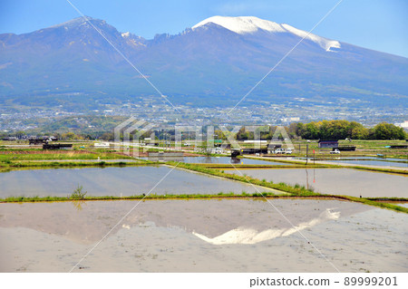 從五部別神殿眺望淺間山（長野縣佐久市）[2022.5] 89999201