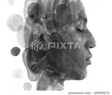 Paintography. Creative portrait of an African American man Paintography. Creative portrait of an African American man 89999679