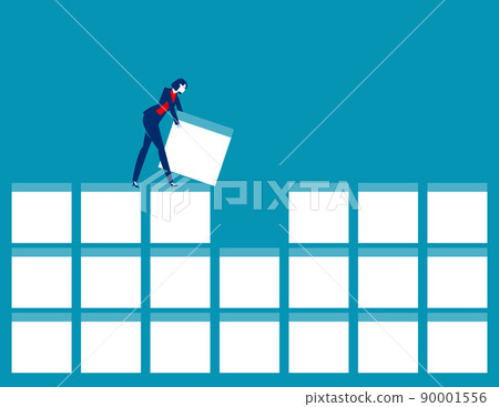Consistency and stability with constant performance person. Business vector illustration concept 90001556