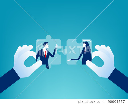 Connections and contacts as society collaboration. Business cooperation offer vector illustration 90001557