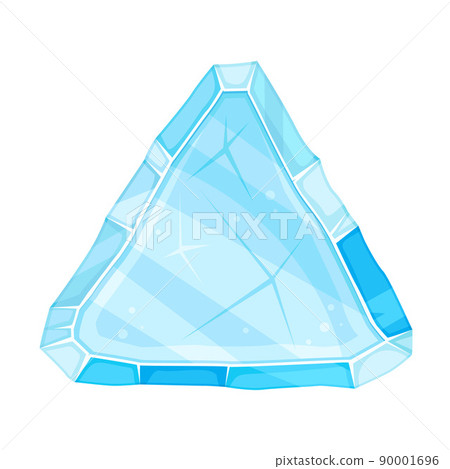 Blue Triangle Ice Shaped Element for Game and Web Design Vector Illustration 90001696