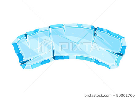 Blue Ice Shaped Element for Game and Web Design... - Stock Illustration ...