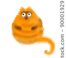 Funny crazy cat illustration 90001929