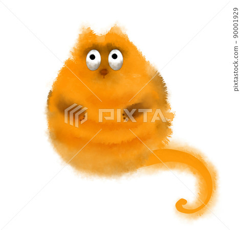 Funny crazy cat illustration Funny crazy cat illustration 90001929