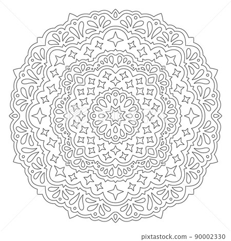 Art for coloring book with abstract cosmic pattern Art for coloring book with abstract cosmic pattern 90002330