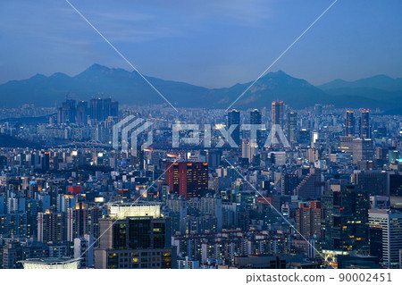 Seoul city night view in South Korea Seoul city night view in South Korea 90002451