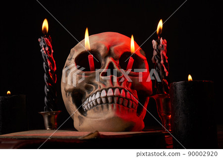 Satanic anticross wicca religion spiritual ritual concept. Satanic anticross wicca religion spiritual ritual concept. 90002920