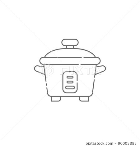 Rice cooker icon flat design illustration template 90005885