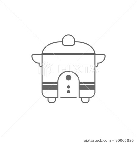 Rice cooker icon flat design illustration template 90005886