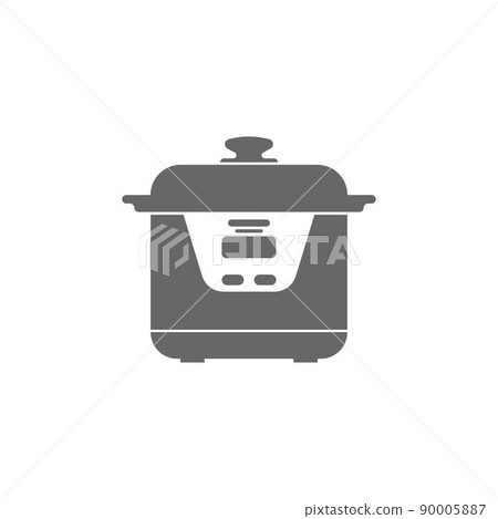 Rice cooker icon flat design illustration template 90005887