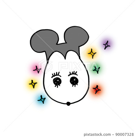 Warm hand-painted Happy-chan's facial expression ・ Happy-chan is happy and happy with her eyes shining 90007328