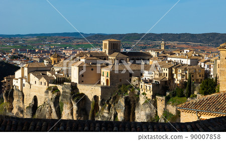Panorama of Cuenca - medieval town on rocks, Spain Panorama of Cuenca - medieval town on rocks, Spain 90007858