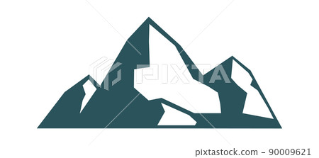 Mountain shapes. Rocky silhouette. Vector travel camp logo. Mountain shapes. Rocky silhouette. Vector travel camp logo. 90009621