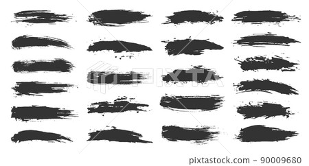 Ink paintbrush grunge texture black silhouette set. Dab paint dirty ripped shape brush element backdrop text print fabric ad sign business card. Pattern dry cup marker texture caligraphy line isolated Ink paintbrush grunge texture black silhouette set. Dab paint dirty ripped shape brush element backdrop text print fabric ad sign business card. Pattern dry cup marker texture caligraphy line isolated 90009680