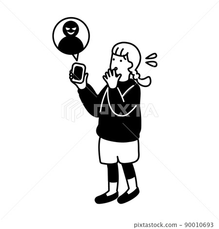 Illustration of elementary school students who have trouble with SNS 90010693