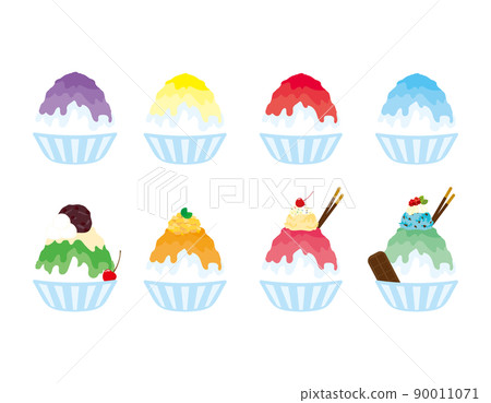 刨冰圖標集矢量圖 刨冰圖標集矢量圖 90011071