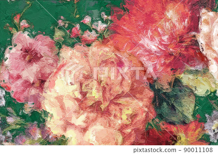 Beautiful oil painting flower illustration Beautiful oil painting flower illustration 90011108