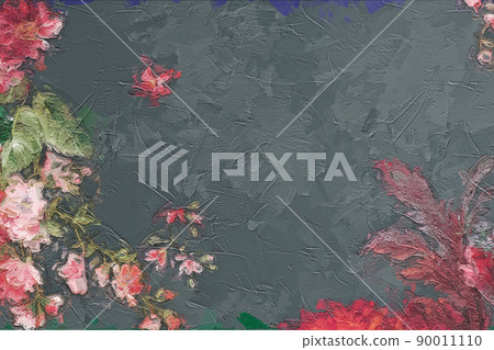 Beautiful oil painting flower illustration 90011110