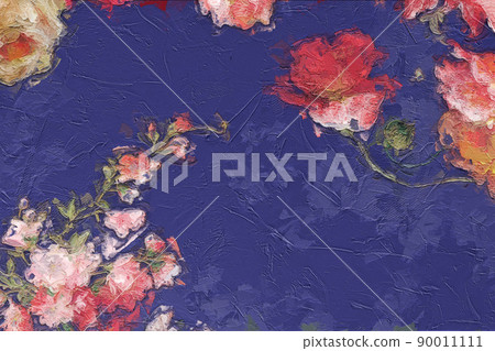 Beautiful oil painting flower illustration Beautiful oil painting flower illustration 90011111