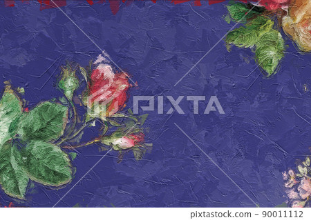Beautiful oil painting flower illustration 90011112