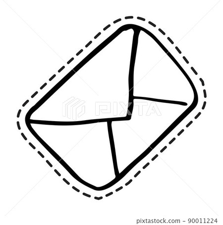 Envelope letter, mail and post, sticker icons Envelope letter, mail and post, sticker icons 90011224