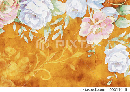 Beautiful watercolor rose flower illustration 90011446