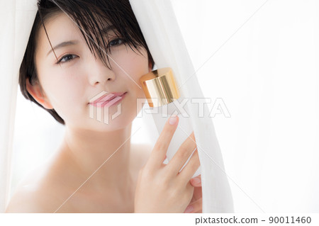 Beauty image Young woman doing skin care Beauty image Young woman doing skin care 90011460