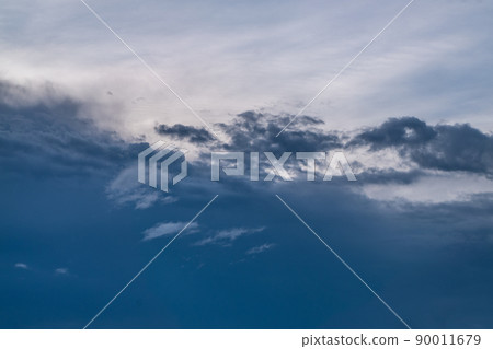 Blue sky and cloud, Sky on a bright day. The softness of the clouds and the brightness of the sky. Light blue background.Bright blue background. Relaxing feeling and inspirational. 90011679