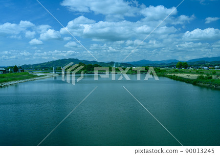 Scenery of the Onga River weir Scenery of the Onga River weir 90013245