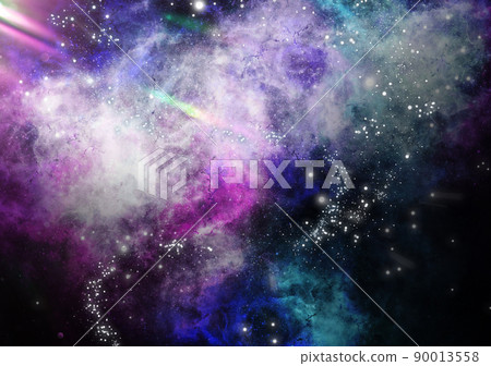 五顏六色的宇宙閃光星背景 90013558