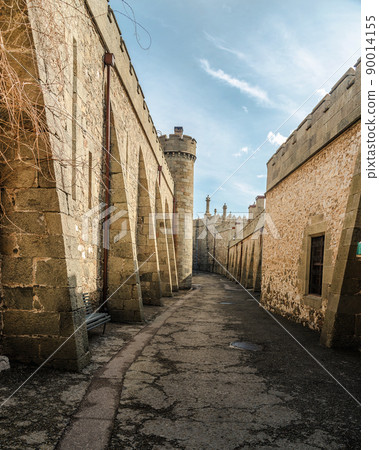 Shuvalov Passage leads from the Western Gatehouse to the forecourt before the principal entrance in the northern facade, Vorontsov Palace. Alupka. Crimea 90014155
