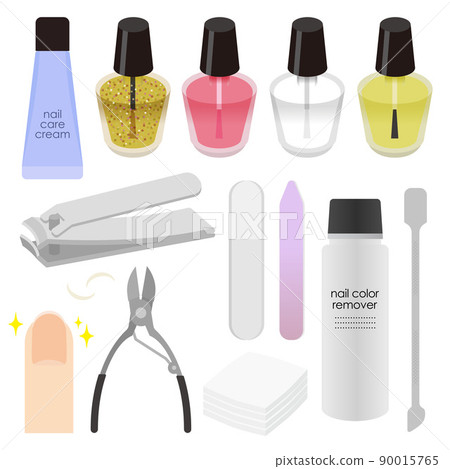 Nail care illustration set 90015765