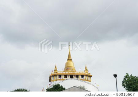 "Wat Saket (Golden Hill Temple)", a temple in Bangkok, Thailand just before the rainy season "Wat Saket (Golden Hill Temple)", a temple in Bangkok, Thailand just before the rainy season 90016607