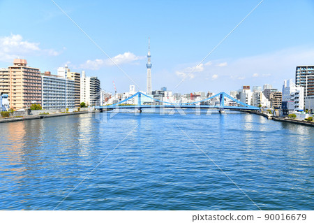 隅田川大橋/隅田川上游（東京都中央區江東區）[2022.3] 90016679